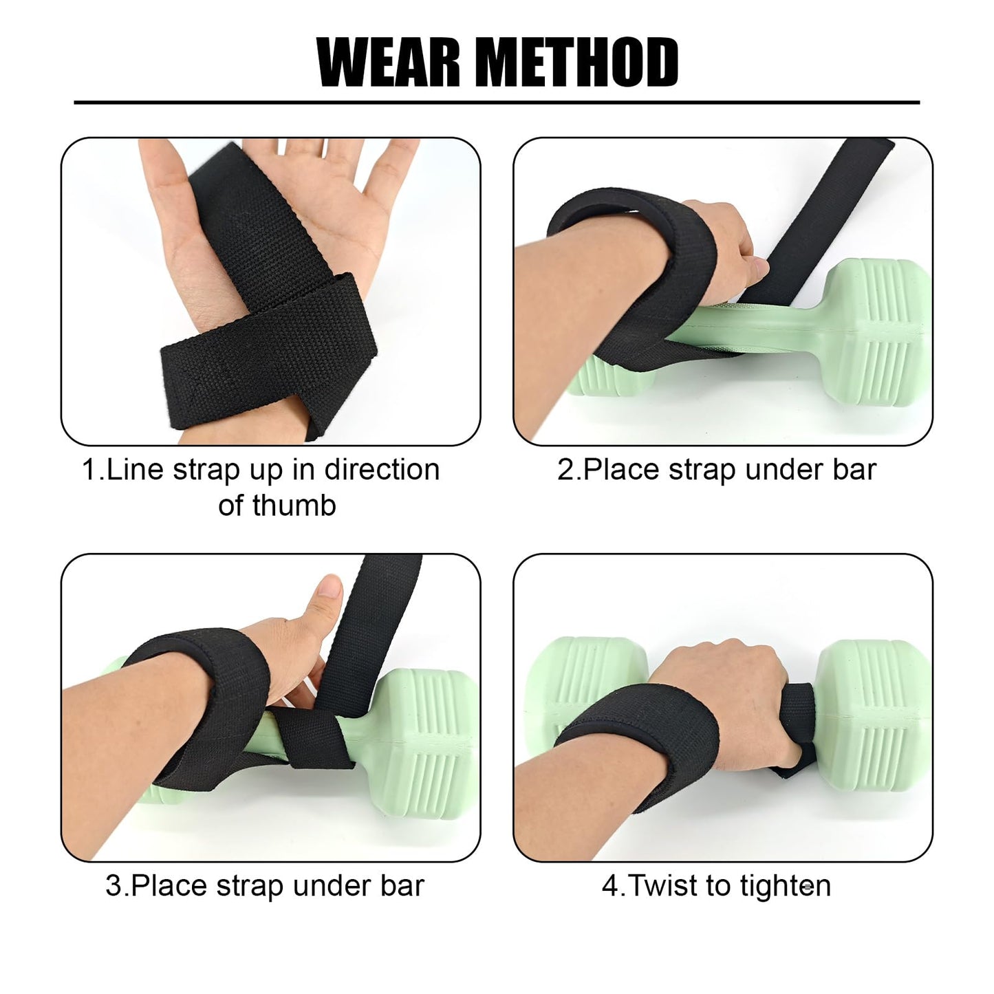 Padded Lifting Straps with Supportive Wrist Pads - 21.5" Long, 1.5" Wide - Reinforced for Durability & Comfort During Weight Training
