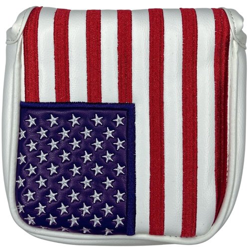 USEiT Putter Cover for Blade and Mallet Style Putters with Magnetic Closure and Embroidered USA Design Golf Club Headcovers for Scotty Cameron Taylormade Callaway Titleist Odyssey (Mallet)