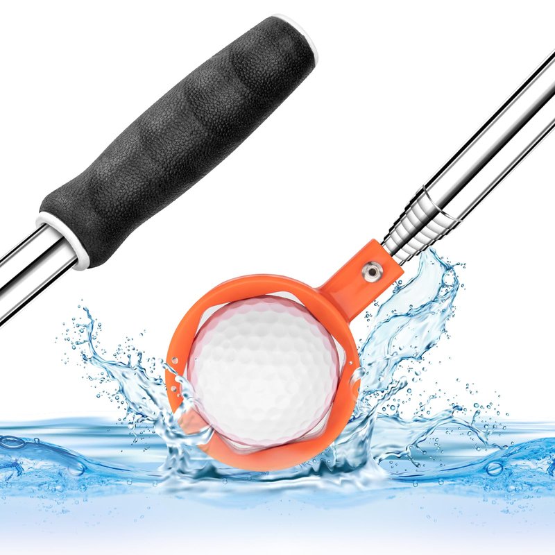 montela golf Ball Retriever Telescopic 9/12FT Golf Ball Water Retrievers Aluminum Alloy Golf Ball Grabber Golf Ball Retriever for Water Golf Accessories Golf Gift for Men (12FT-1)