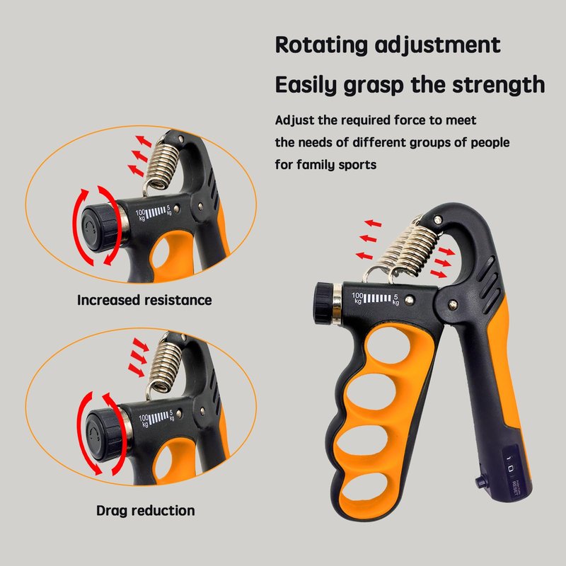 uvedabul Grip Trainer | Gain Herculean Strength with our Grip Strength Trainer - Crush Forearm Exercises with Adjustable Resistance and Ergonomic Design (yellow)