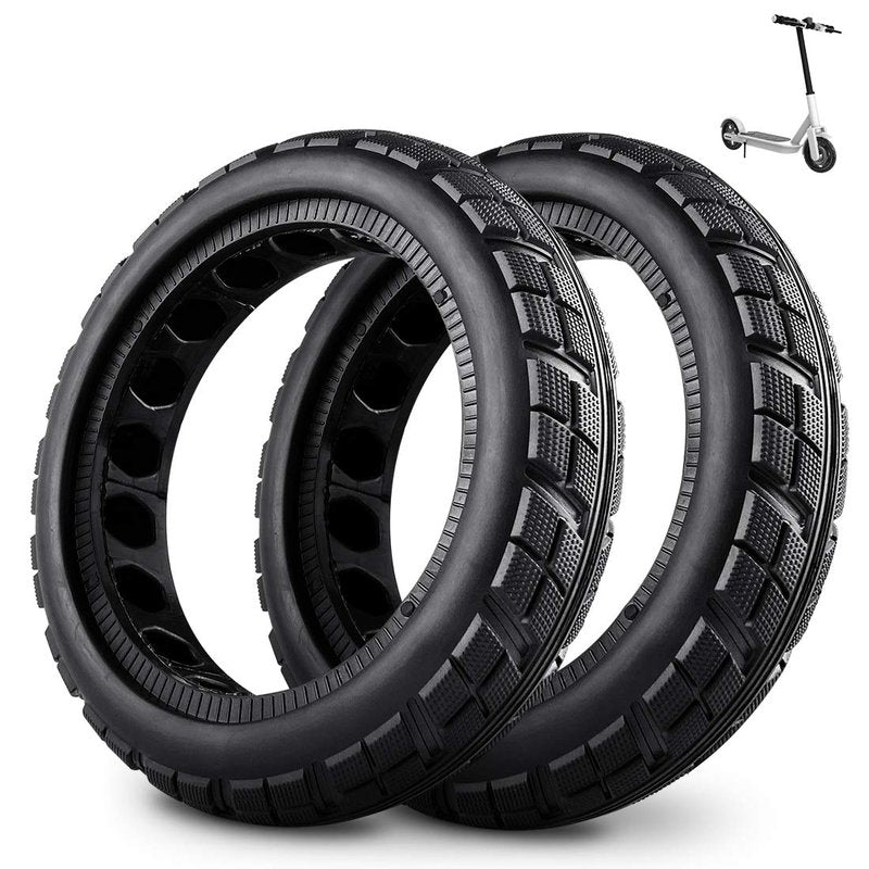 FOXNSK 8.5 Inch Solid Tire Tyre for Mijia M365, Front/Rear Rubber Tire Wheel Replacement for Electric Scooter 8 1/2x2 Anti-slip (2 PCS)