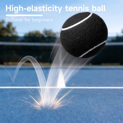 AeloriaStar Tennis Balls, 4 Pack Training Tennis Balls – Practice Balls for Beginners & Playing Balls for Dogs (Black)