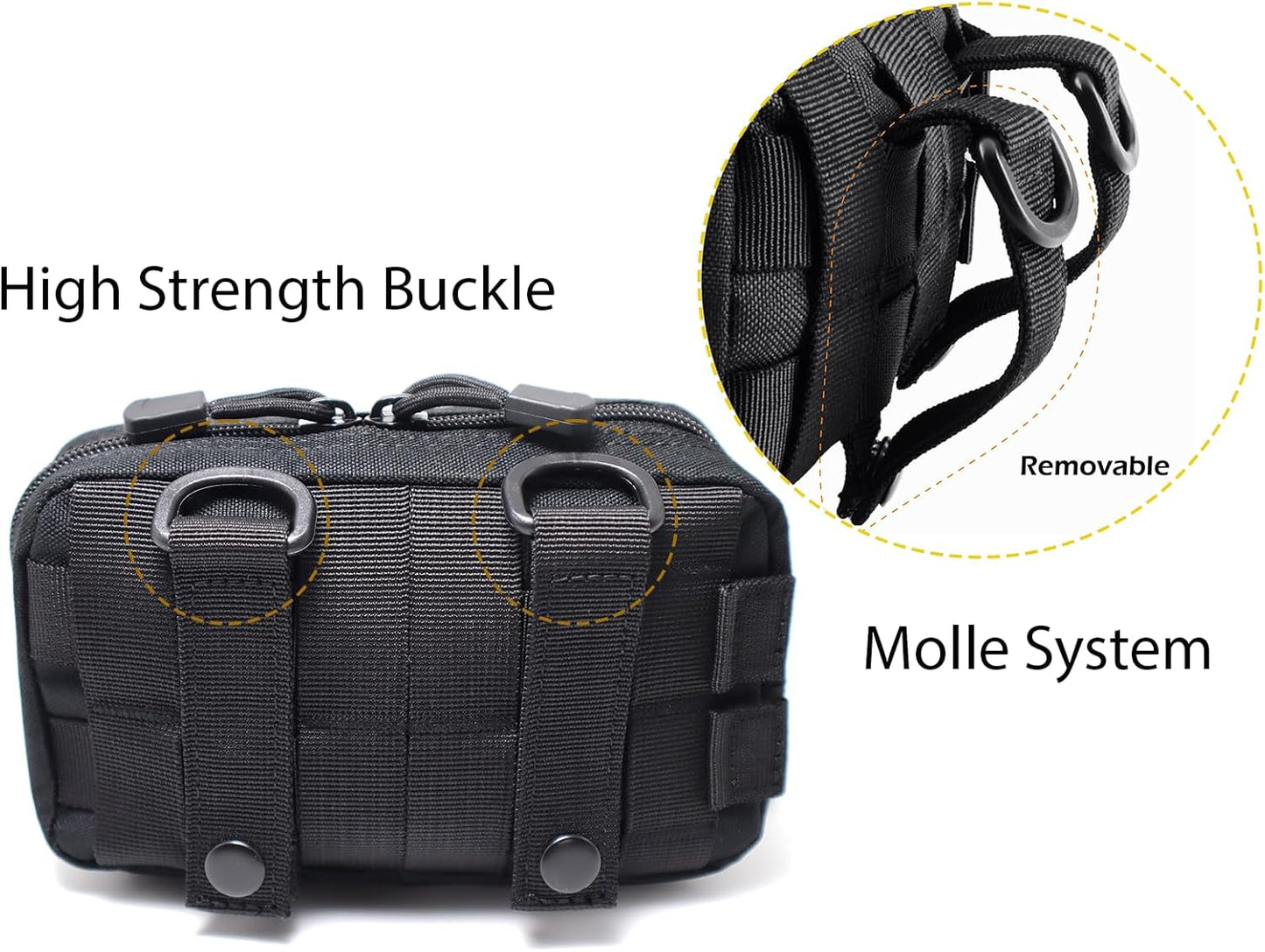 Skiennix Tactical Molle Admin Pouch - Compact Utility EDC Tool Bag | Small Waist Pack for Phones & First Aid