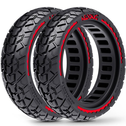 BABEJIA 2-Pack 10x2.50 Scooter Tire Tubeless, Upgrade Your Scooter with 60/70-6.5 Off-Road Airless TIre, 10x2.5-6.5 Replacement Tyres for Segway Max G2/G30 Series, Gotrax G6/G5/G MAX/ECLIPSE, etc