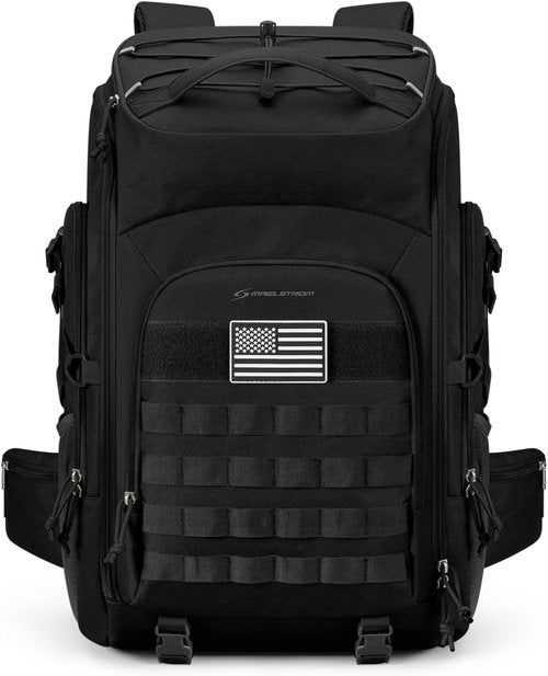 Maelstrom Tactical Backpack - Water Resistant 40L Military Pack for Hiking, Camping & Gym | Black