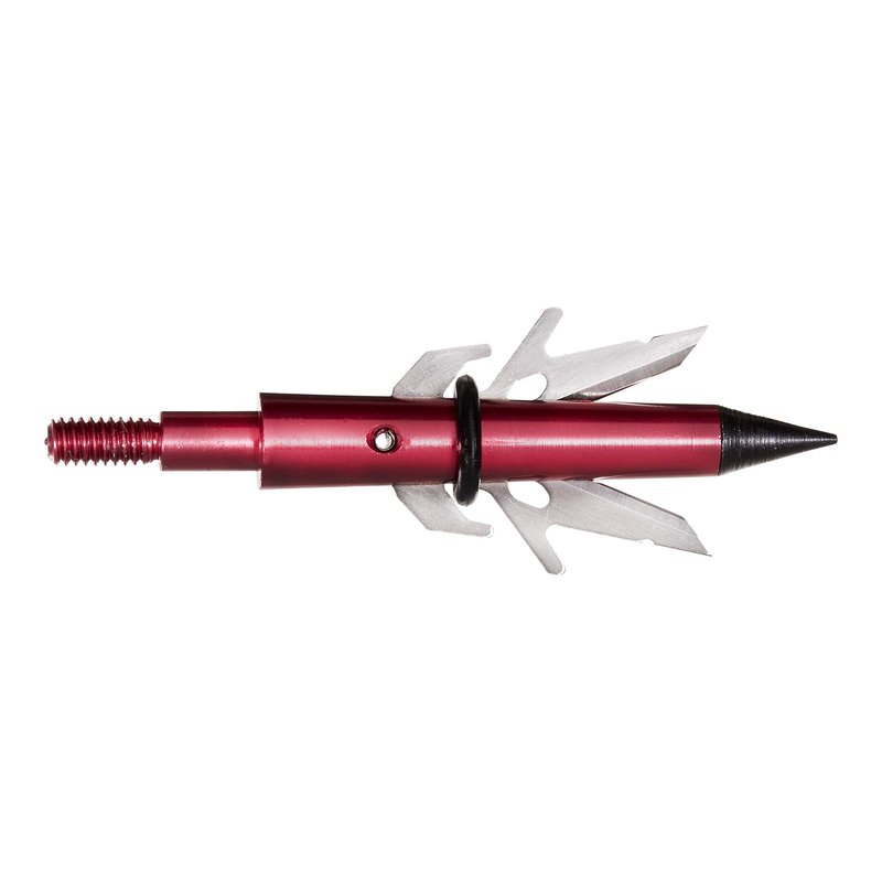 Allen Company Stryke Therm-X 2 Blade Expandable Broadhead, 100-Grain, 3-Pack, Red, One Size, (14676)