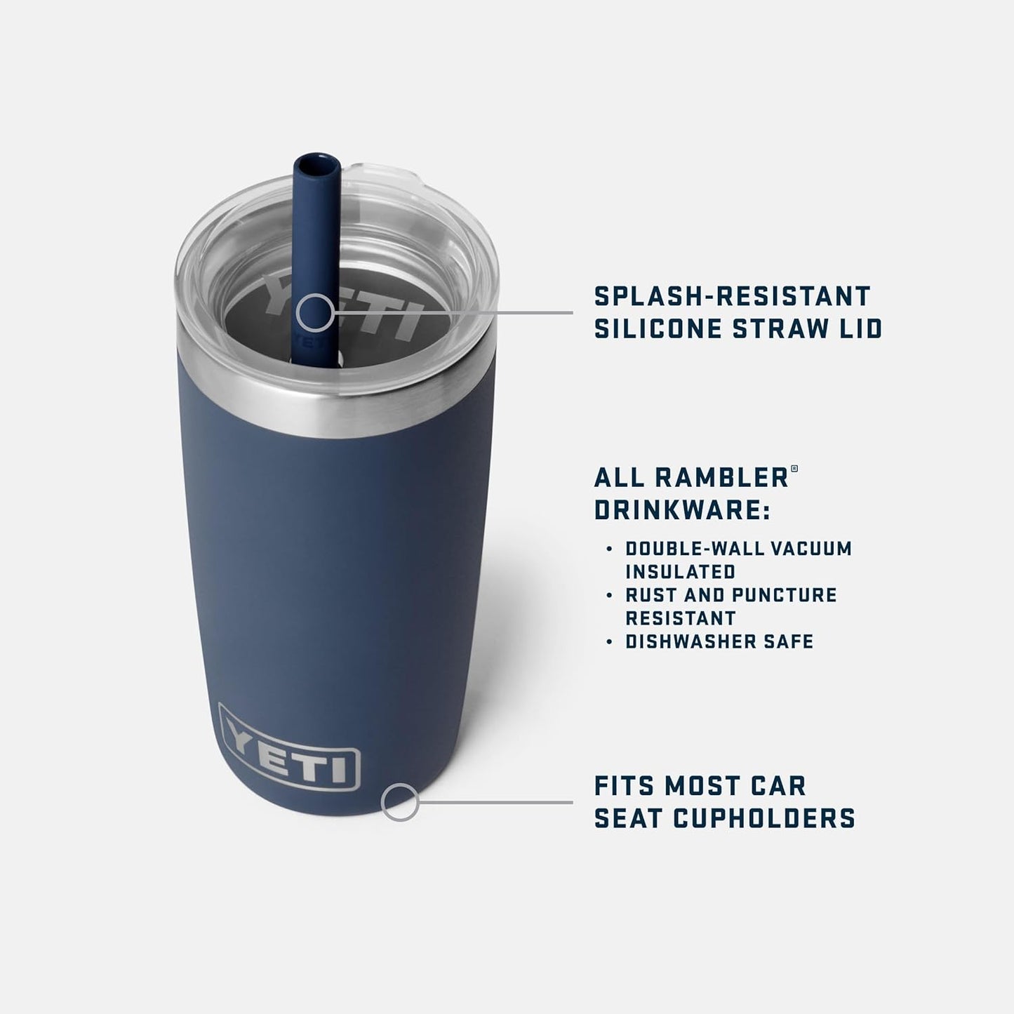 YETI Rambler Jr. 10 Oz Tumbler - Durable Design with Silicone Straw Lid for Easy Drinking