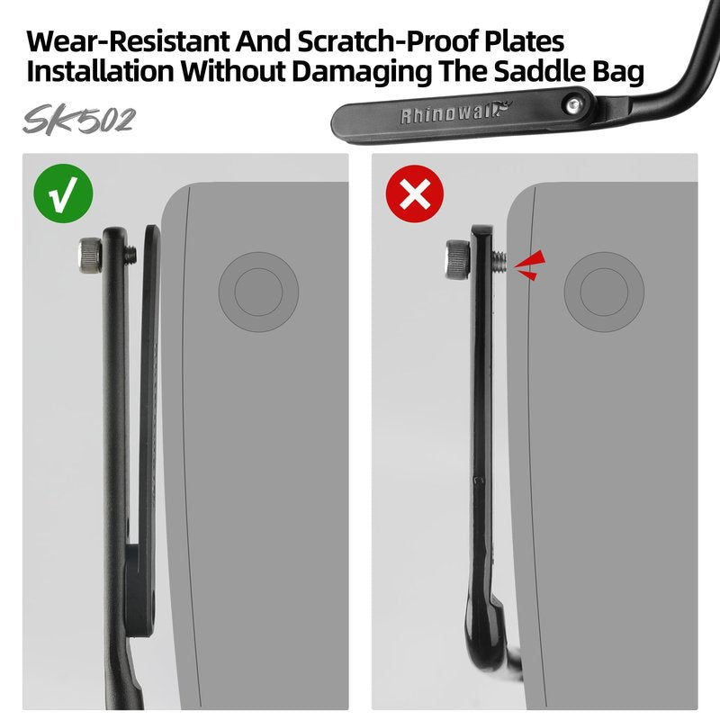 Rhinowalk Anti Sway Bikepacking Saddle Bag Stabilizer Mount with 2 Bottle Cage Mounting Holes