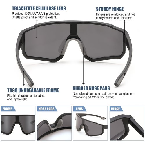 FEISEDY Kids Sunglasses Youth Baseball Polarized Sunglasses Sports Lightweight TR90 Frame Boys Girls Cycling B0213
