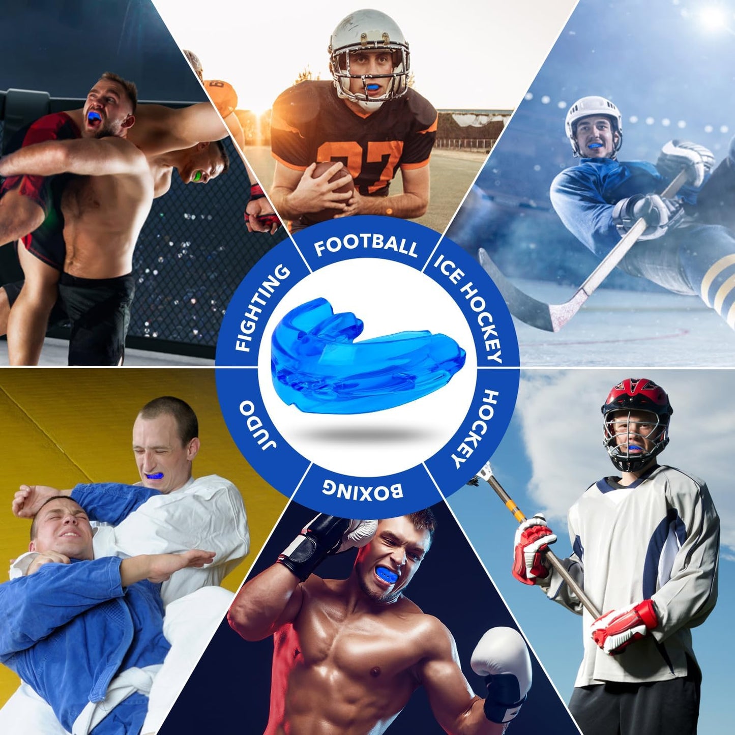 Skiennix Mouth Guard - Soft Sports Mouthguard for Braces | No Boiling Required, Ideal for Football & Martial Arts