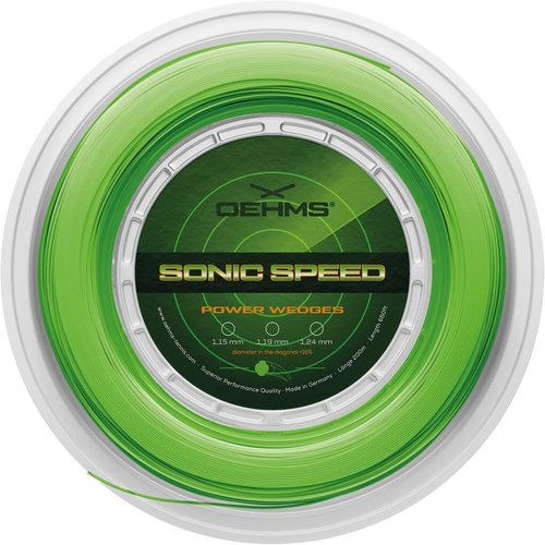 OEHMS Sonic Speed | Clover Shaped Co-Polyester Tennis String | Power & Spin | Ø 1.19mm (18g) | 200 m Reel (660 ft)