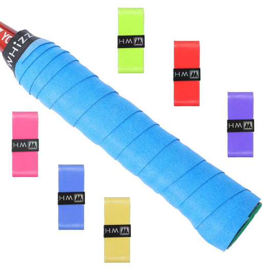 Jeffdad 6 Pack Tennis Racket Grip Tape, Precut and Dry Feel Anti Slip Tennis Grip Tape Absorbent Tennis Grips for Tennis, Pickleball, Badminton Rackets(Colorful)