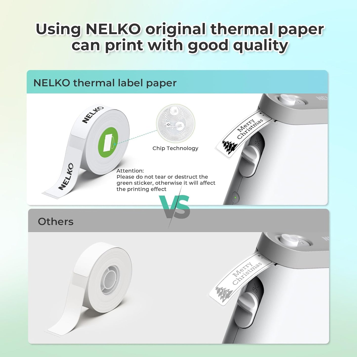 Nelko Label Maker - P21 Bluetooth Mini Printer with Multiple Templates | Wireless, Compact, White