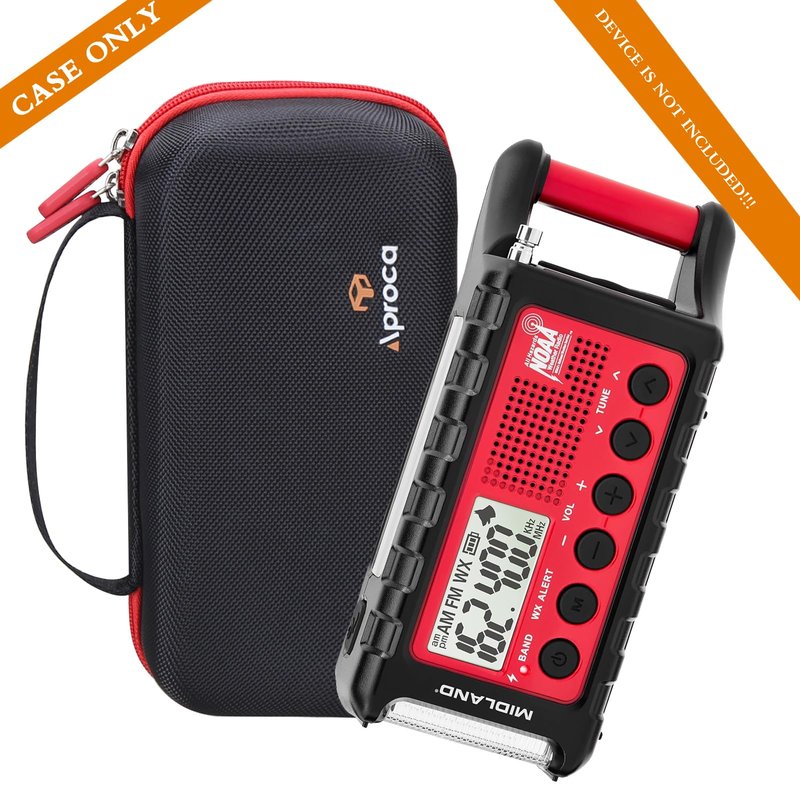 Aproca Case Compatible with Midland ER310 Emergency Crank Weather AM/FM Radio, Portable Hard Storage Bag for Accessories (Case Only)