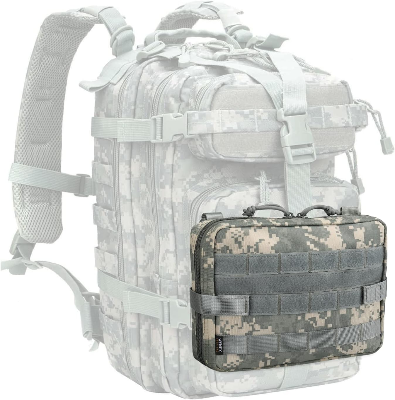 WYNEX Tactical Admin Molle Pouch - Durable 1000D Nylon Utility Bag for EDC & Medical Gear | Versatile Attachment Design