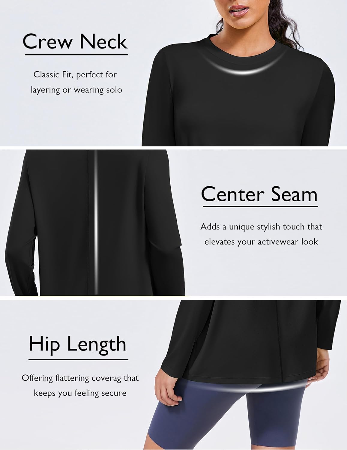 PINSPARK Long Sleeve Workout Tops for Women - Quick Dry, UPF 40+ Athletic Shirt | Loose Fit for Gym & Hiking