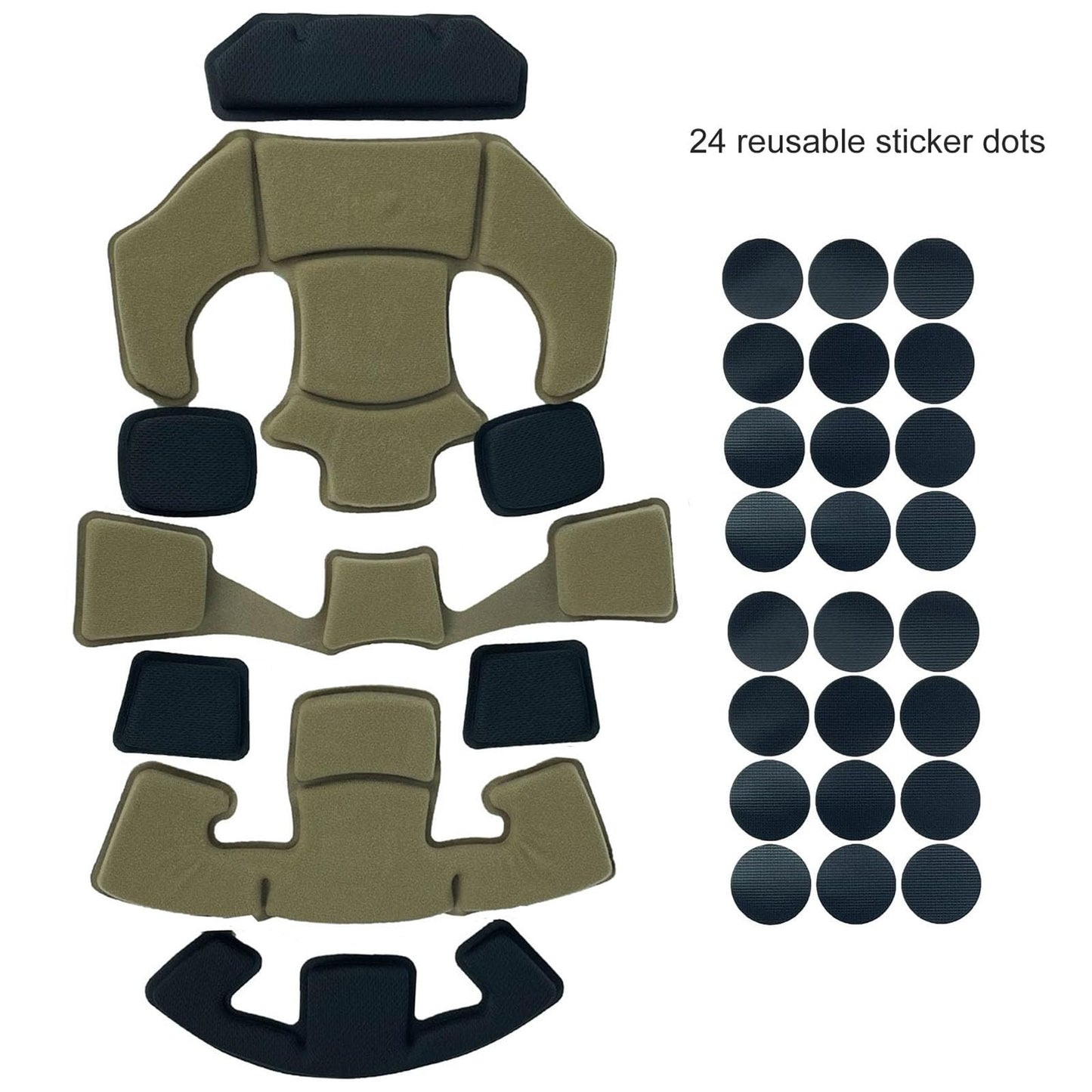 Tactical Helmet Protective Pads, Universal Replacement Memory Foam Helmet Padding Inserts, Shock Absorbing Cushion Kit for Fast/ACH/MICH/USMC/PASGT/Maritime Helmets