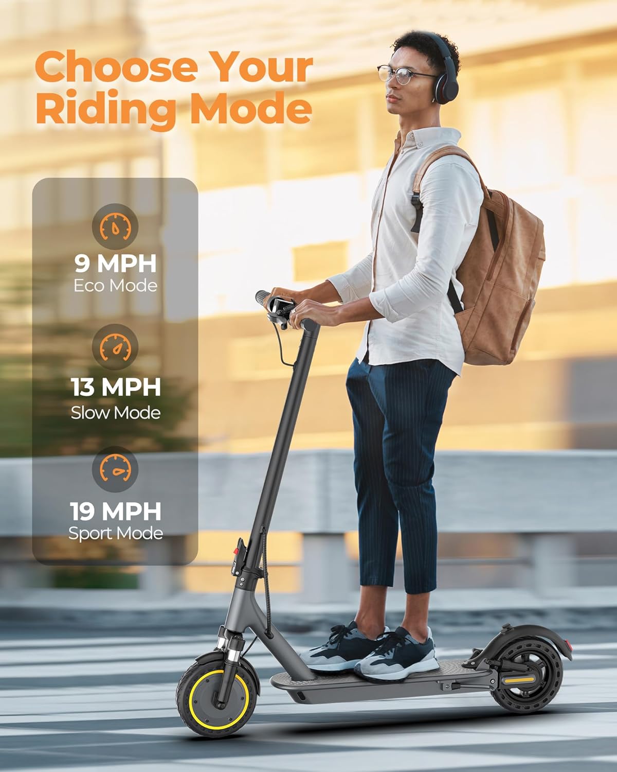 NAVIC Electric Scooter for Adults - Top Speed 22 MPH, 28-Mile Range, Dual Suspension, 10" Tires