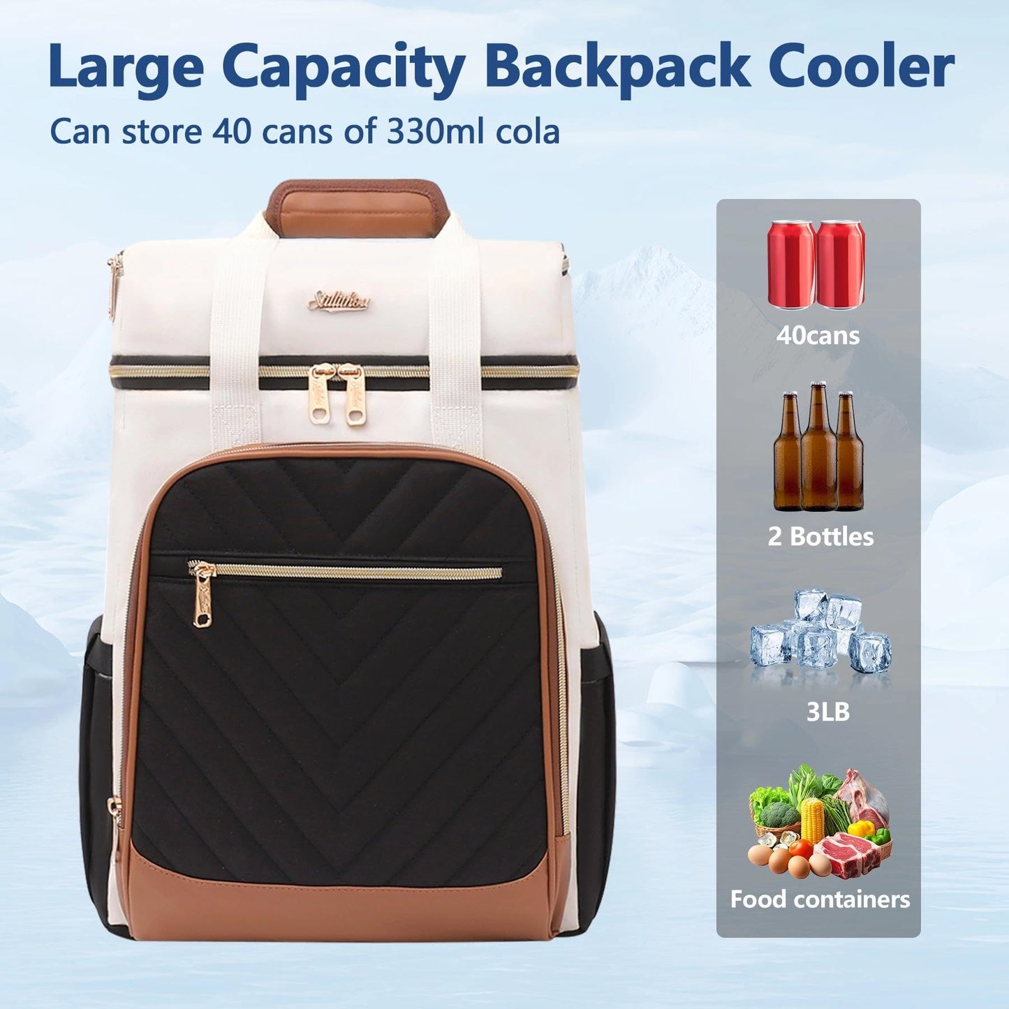 Stillithou Backpack Coolers Insulated Leak Proof for Women Men, 45 Cans Large Capacity Waterproof Cooler Backpack, Soft Portable Cooler Bag for Beach Travel Camping Picnic Work, Brown