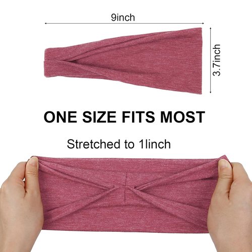Huachi Women's Non-Slip Headbands - Wide Elastic Hair Bands for Summer Workouts | Stylish Hair Accessories