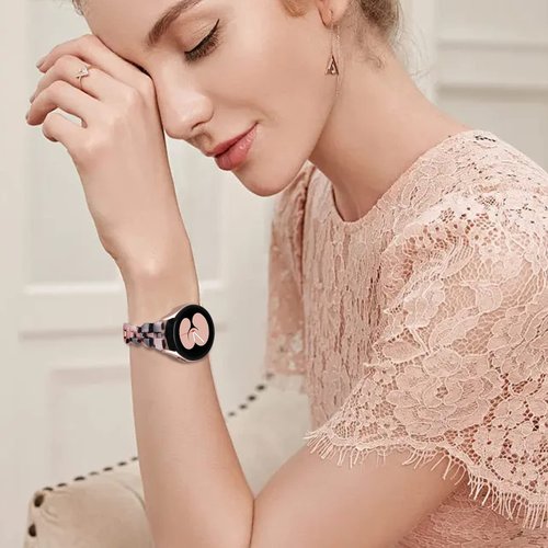 Chofit Slim Resin Band Compatible with Garmin Venu 2Plus/Venu Sq/Venu Dressy Fashion Lightweight Strap Replacement with metal buckle for Vivoactive 3/Approach S40//Forerunner 245 645 (Tortoise)