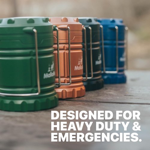MalloMe Camping Lantern - Multicolor 4-Pack LED Lights for Tents & Emergencies | Battery Powered