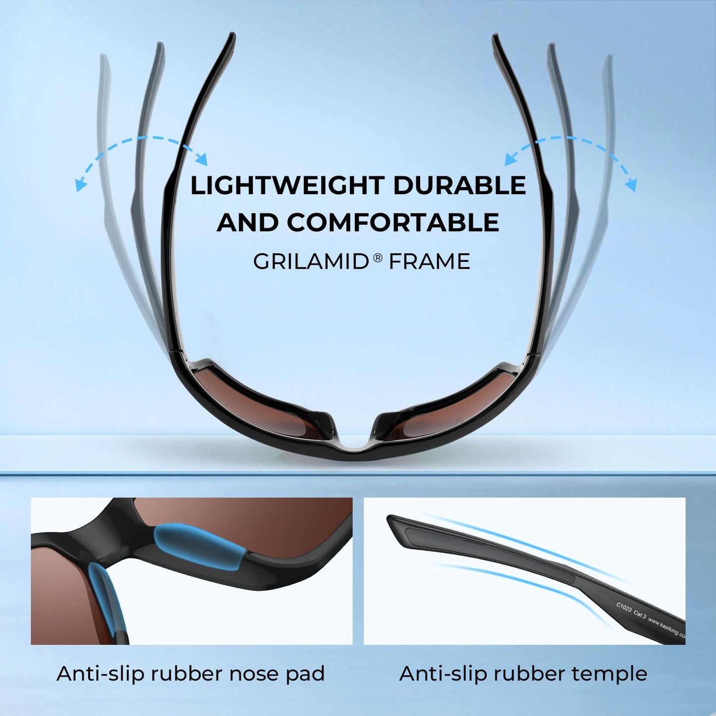 KastKing Osage Polarized Sport Sunglasses for Men and Women, Wrap Design