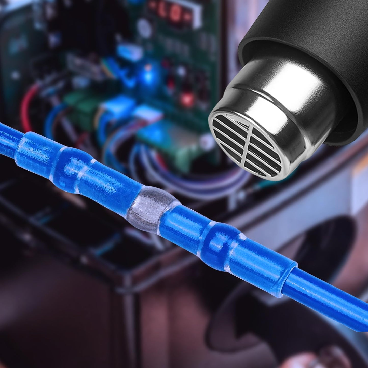 TICONN 200 PCS Solder Seal Wire Connectors, Heat Shrink Butt Connectors, Waterproof and Insulated Electrical Wire Terminals, Butt Splice (200PCS, Red)