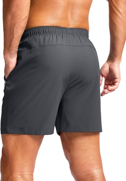 G Gradual Men's Athletic Running Shorts - Quick Dry Workout Gym Shorts with Zipper Pockets | 7"/5"/9" Options