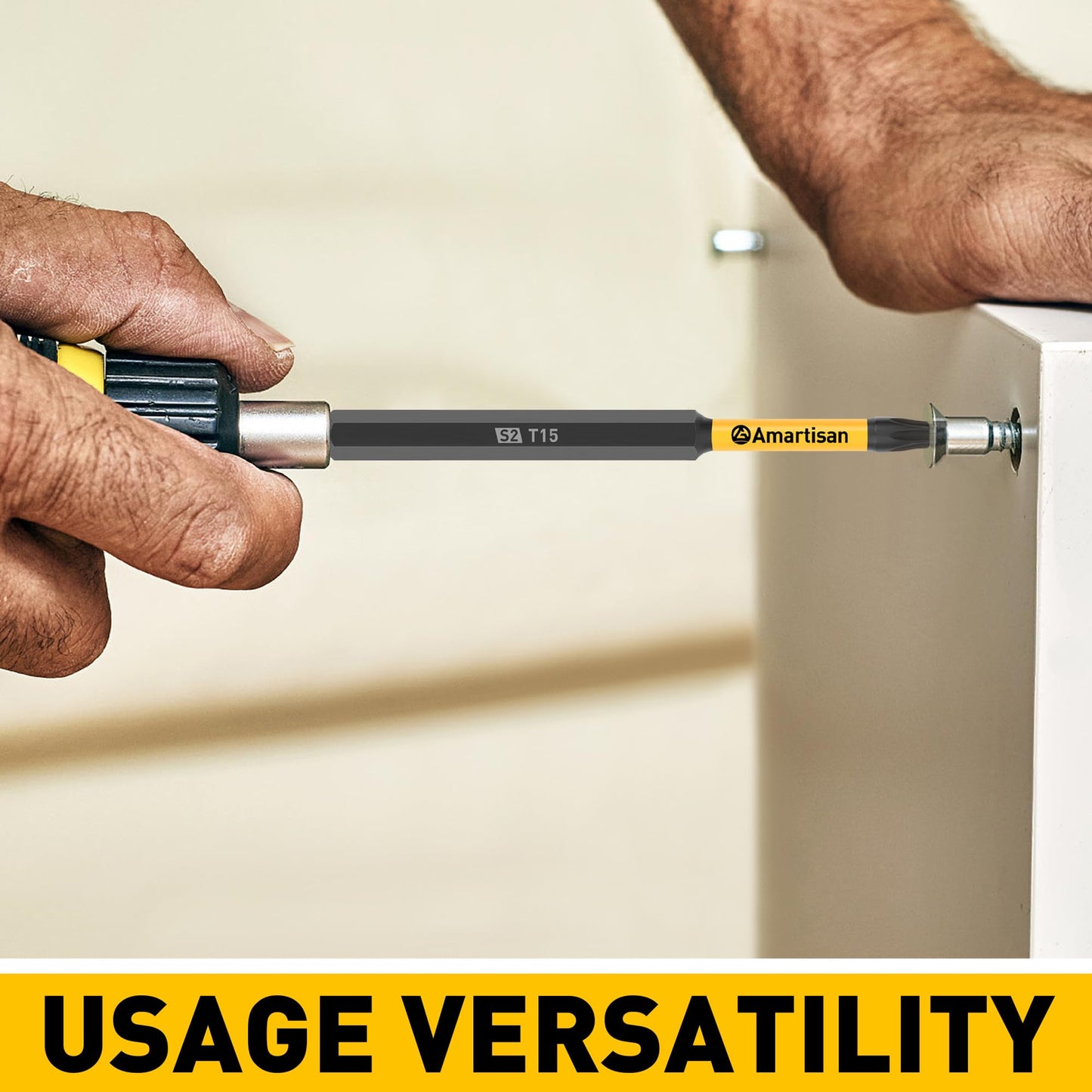 Amartisan 12-Piece Torx Bit Set, S2 Steel, 4" Long T5 - T40, Security, Tamper Resistant Fastener Drive Bit