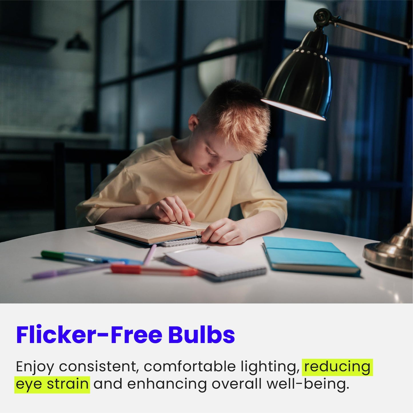 Feit Electric A19 LED Light Bulb, 75W Equivalent, 1100 Lumens, 3500K Neutral White, Non-Dimmable, E26 Base, Indoor/Outdoor, General Purpose LED Bulbs, 11,000-Hour Lifespan, A1100/835/10KLED/4, 4 Pack