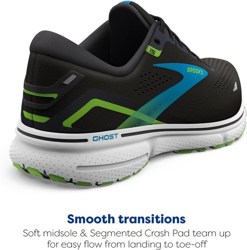 Brooks Men's Ghost 15 Running Shoe - Comfortable Support for All-Day Performance | Medium Size