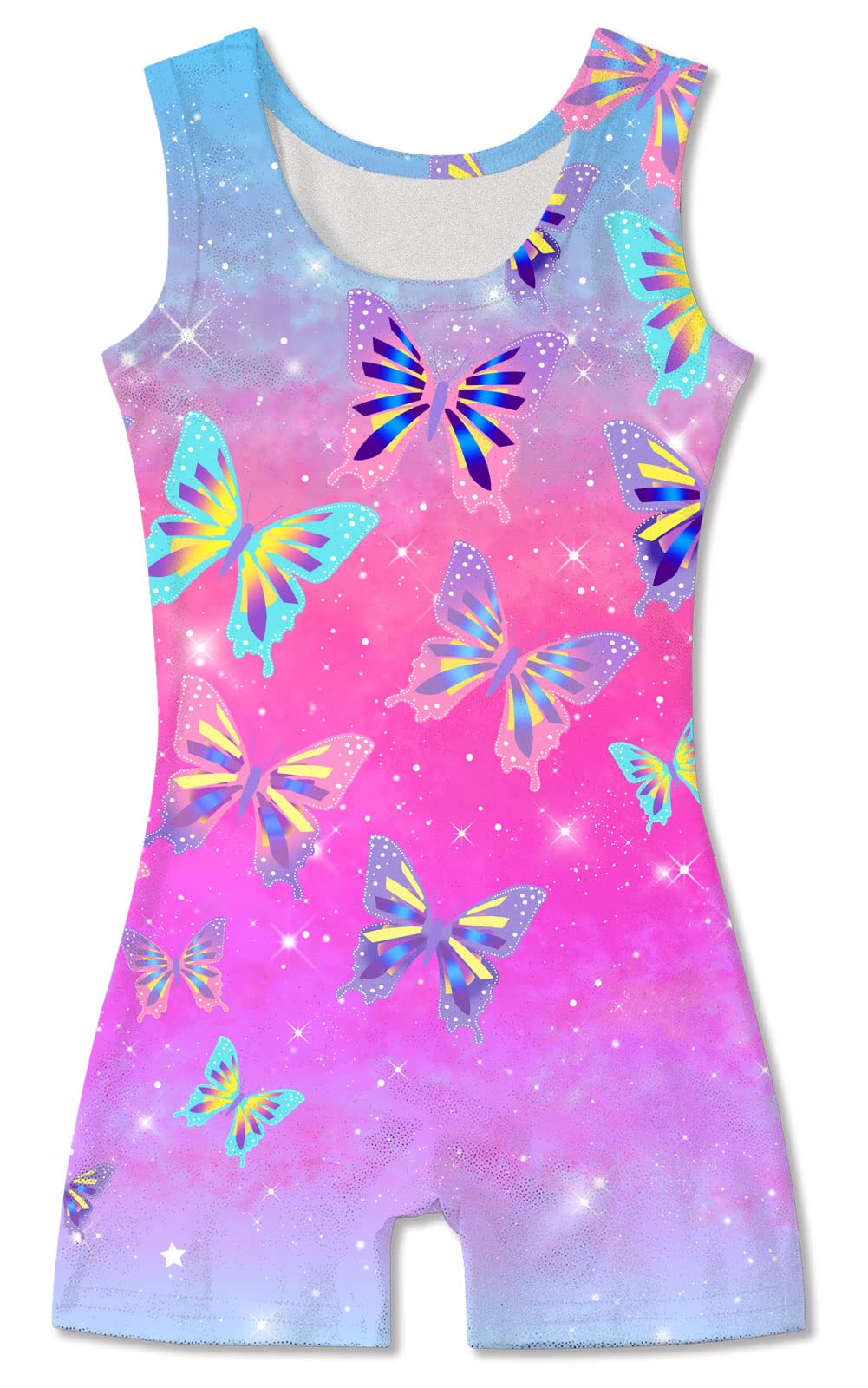 TUONROAD Gymnastics Leotards for Girls Pink Butterflies Biketard Size 7-8 Years Old 7/8 Kids