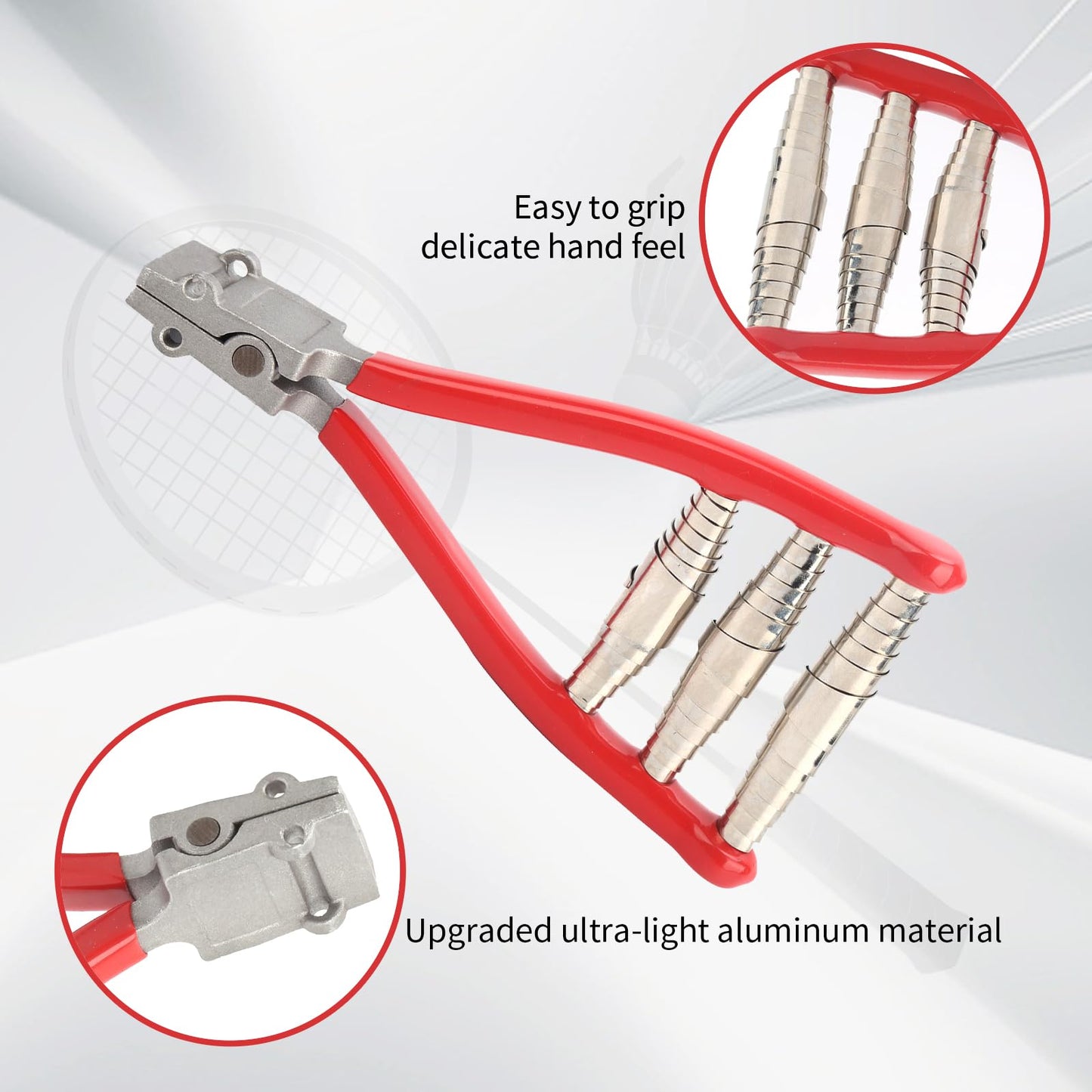 Qiilu Starting Clamp Tennis Racket Starting Clamp Aluminum Plastic Badminton Racket Starting Stringing Clamp Tennis Racket 3 Spring Starter Stringing Tool
