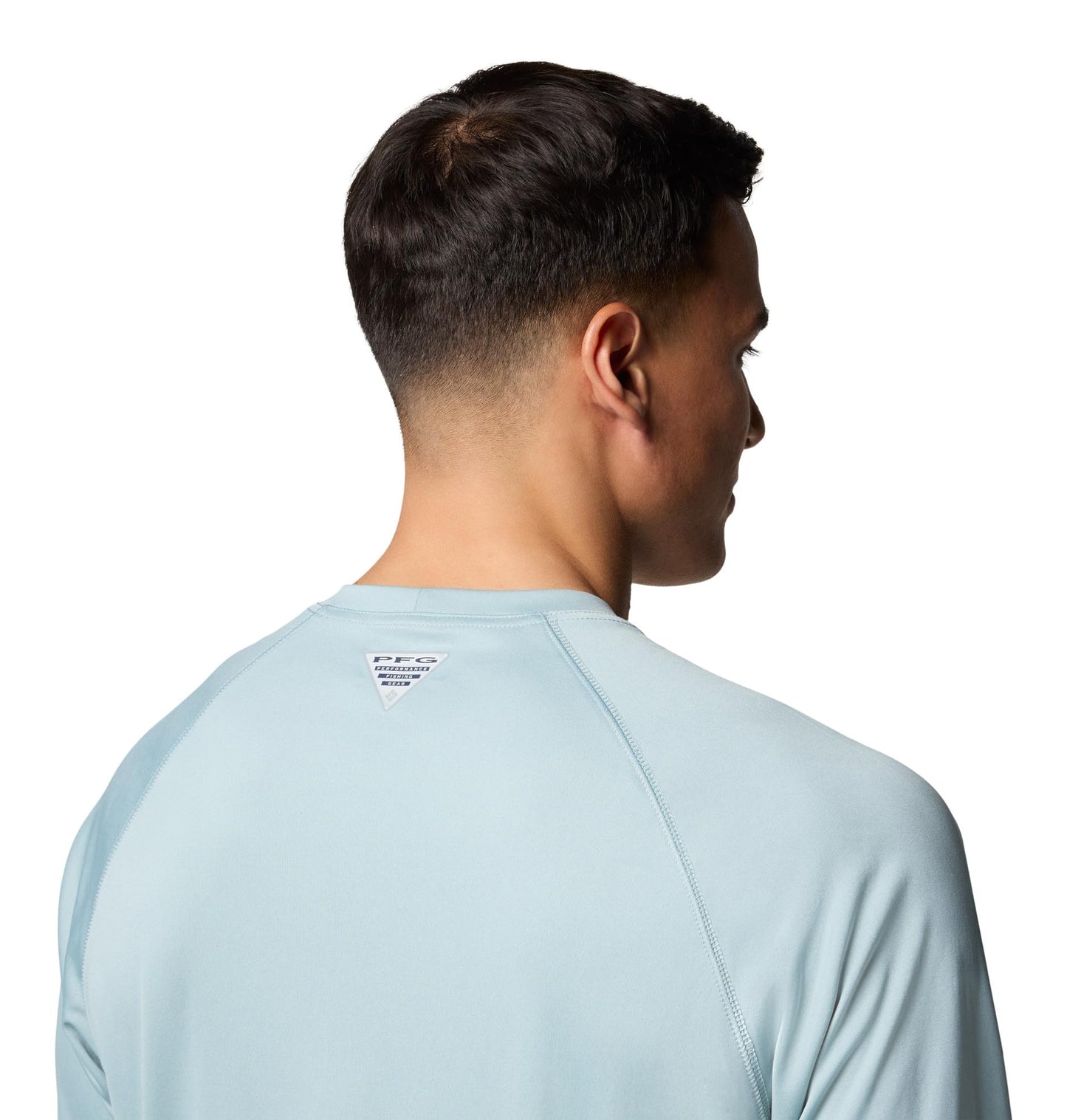 Columbia Men's PFG Terminal Tackle Long Sleeve Fishing Shirt, Crushed Blue/Faded Peach Logo, 3X