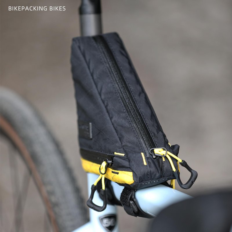 Rhinowalk Bike Frame Bag Waterproof Bike Triangle Bag 0.9L Bicycle Pouch Under Tube Bag Professional Cycling Accessories(S)-Black＆Yellow