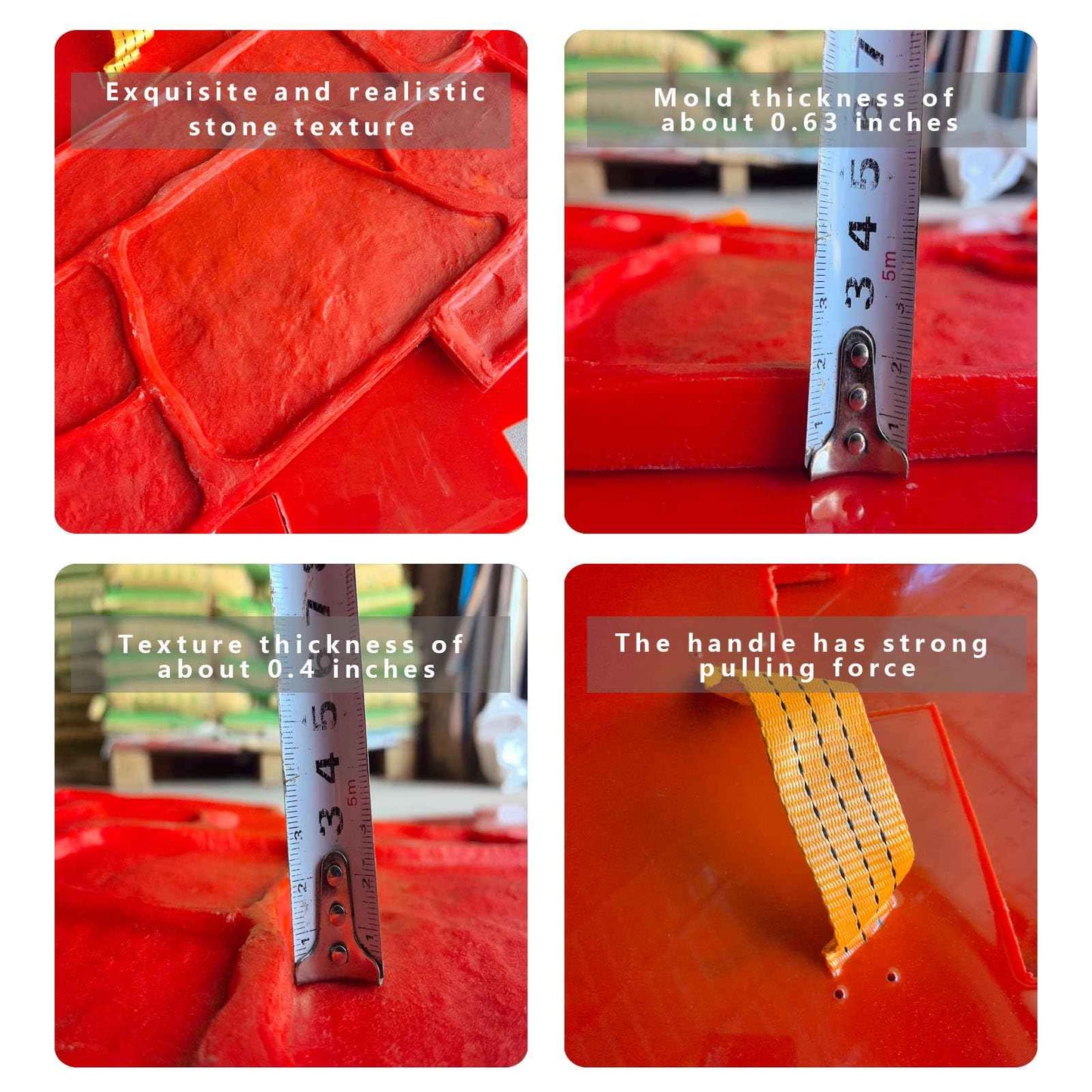 Concrete Stamps - Stone Tile Texture Mat, Slate Floor Imprint Mold for Outdoor Decorative Landscaping, Rocks Textures Stone Forms