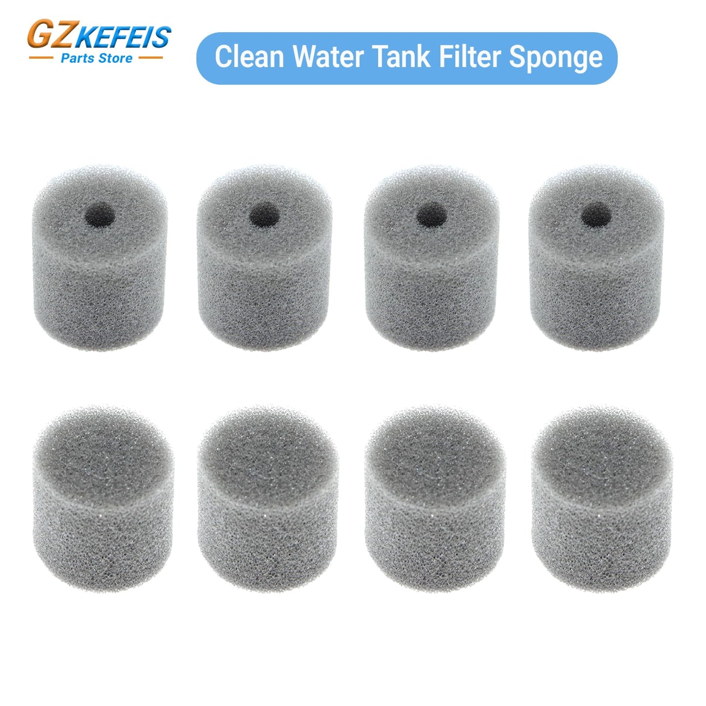 GZKEFEIS Clean Water Tank Filter Sponge Replacement for Narwal J1 J2 J3 Vacuum Cleaners, Durable Hepa Filter Accessory, 8 Pack