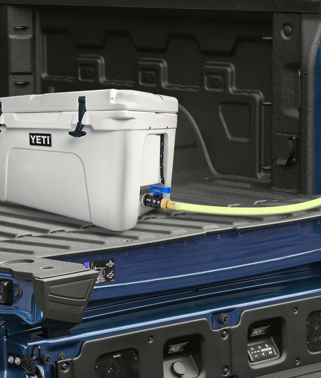 WADEO Cooler Drain Plug Hose Connection, Replacement Drain Plug with PVC Garden Hose Shut Off Valve for YETI Cooler, YETI Tundra Cooler, Roadie Cooler, Tank Cooler and RTIC 20QT, 45QT, 65QT Cooler