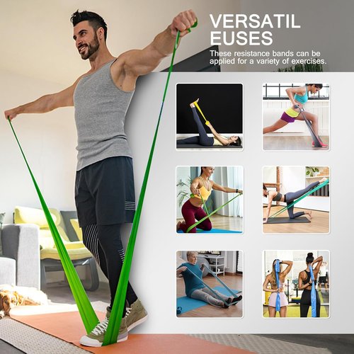 5 Pcs Skiennix Professional Resistance Bands - Latex-Free Elastic Workout Bands for Men & Women