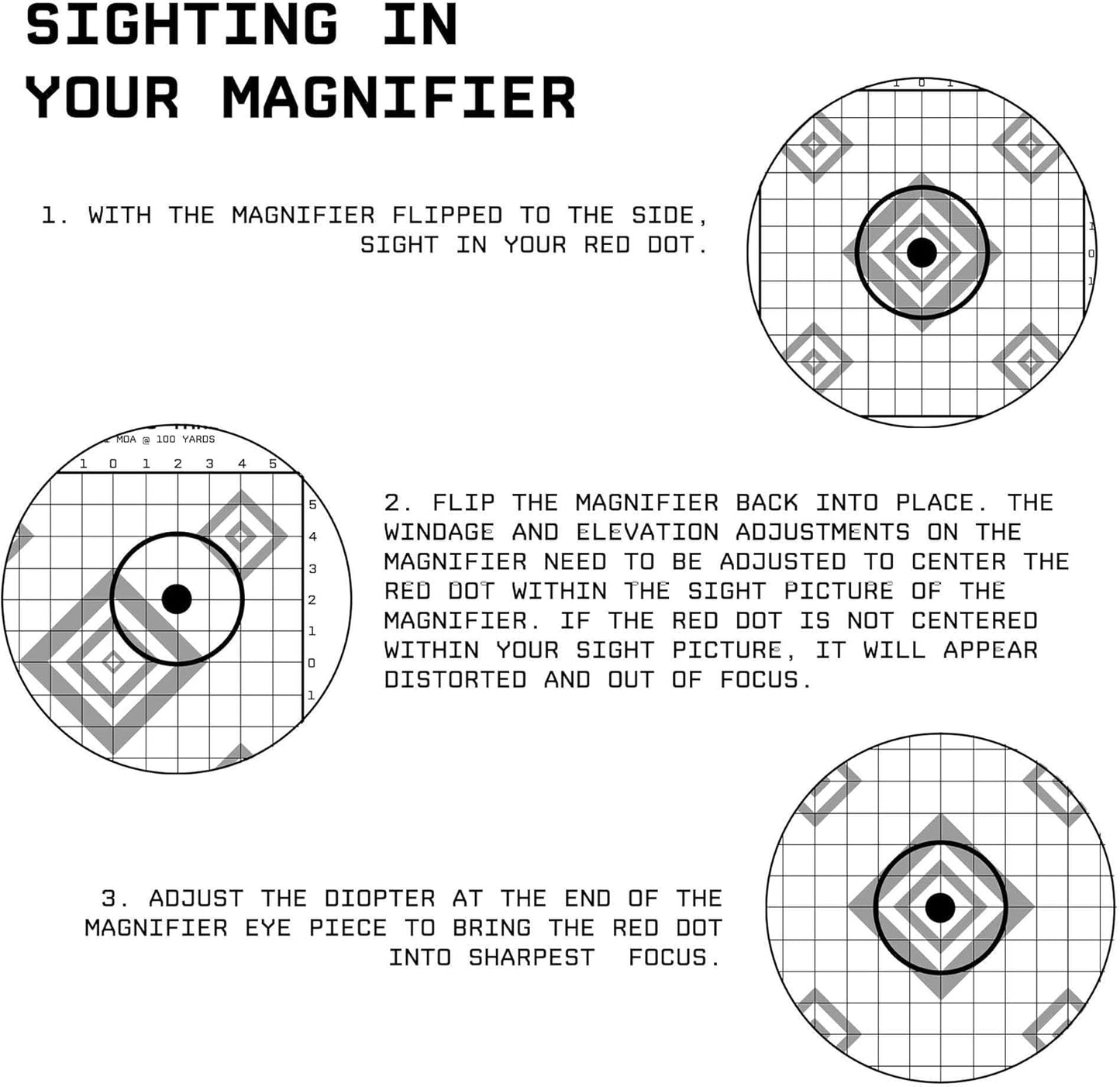 Monstrum Ghost Red Dot Sight - G3 3X Micro Magnifier with Flip to Side Mount | Tactical Combo