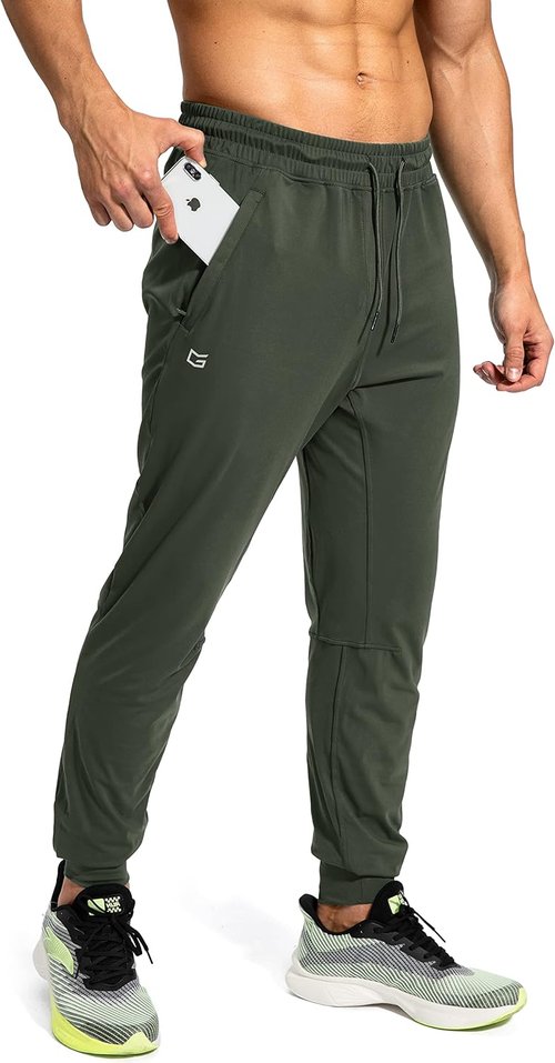 G Gradual Men's Athletic Sweatpants - Zipper Pockets for Soccer, Running & Workouts | Comfortable Joggers