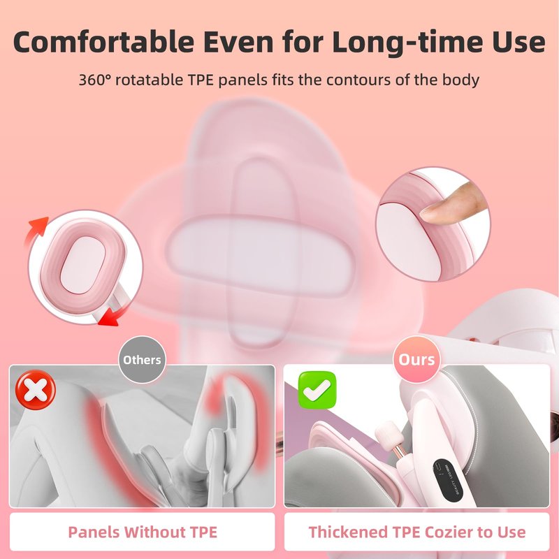 Thigh Trainer Thigh Hip Trainer Kegel Exerciser 36 LB, Leg and Inner Thigh Strength Exercise Equipment, Hip Shaper Trainer Machine，Pink