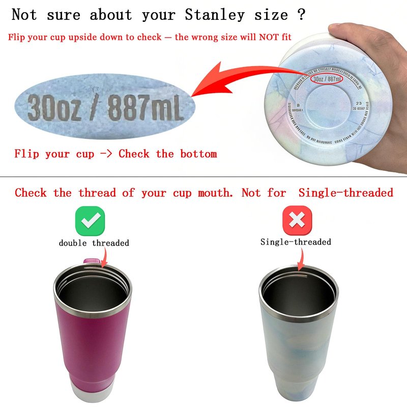 ANTAND 2 Pack Flip Straw Lid Replacement for Stanley 30 oz Cup Accessories, Leakproof Detachable Lids for 30 ounce Stanley Quencher H2.0 & ProTour Tumbler (RoseRed, RoseRed)