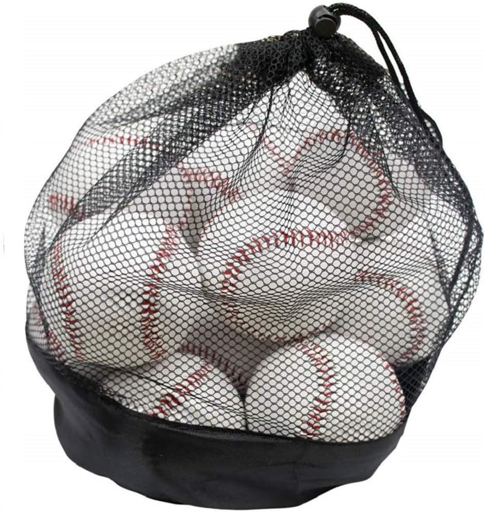 Tebery Baseballs - 12 Pack Standard Size Leather Covered Training Balls for Adults
