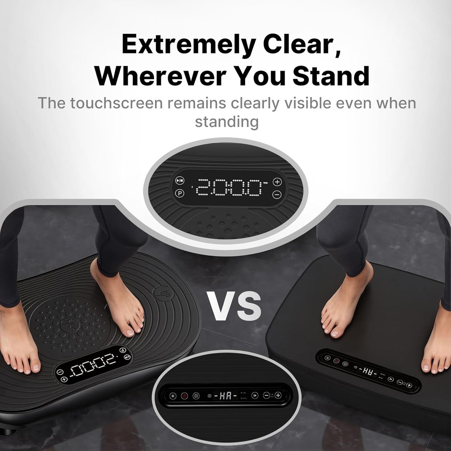 MERACH Vibration Plate Exercise Machine - Full Body Vibrating Platform for Weight Loss & Muscle Activation | LED Touch Screen, Bluetooth