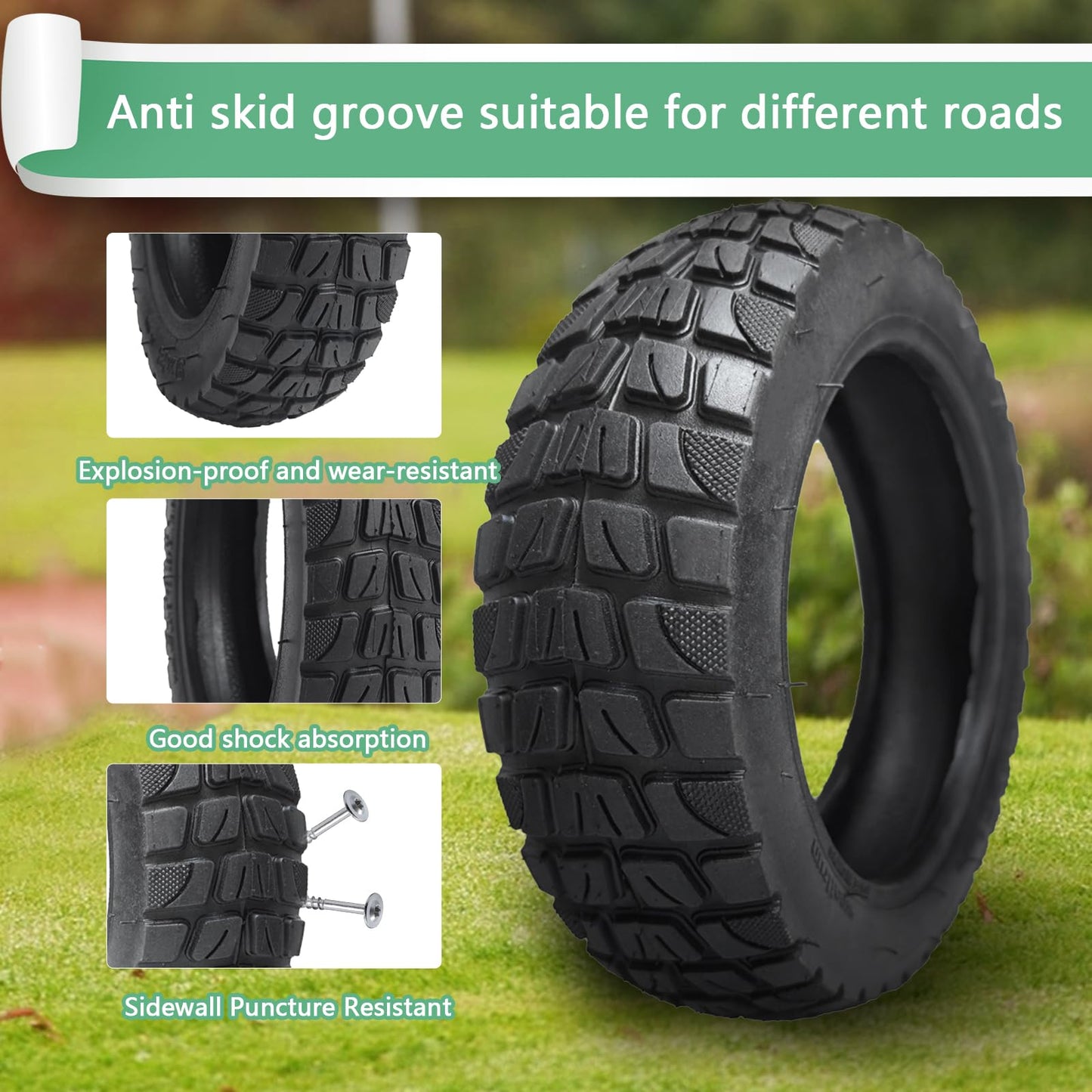 9x2 Vacuum Tire, 9 Inch Replacement tire, With Tire Air Valve, for Apollo Go Xiaomi Mi3/M365/Pro/Pro2/Gotrax GXL/XR/V2/ Electric Scooter (2 Pack)