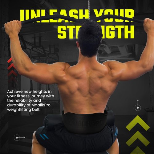 Weight Lifting Leather Belt with Adjustable Buckle, Gym, Workout & Weight Training - Weightlifting Belts for Men and Women (Black, Medium (30” to 37”) Inches)