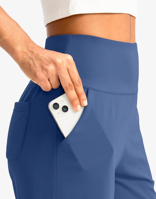 G Gradual Women's Bermuda Shorts - High Waisted Knee Length with Pockets for Athletic Walking