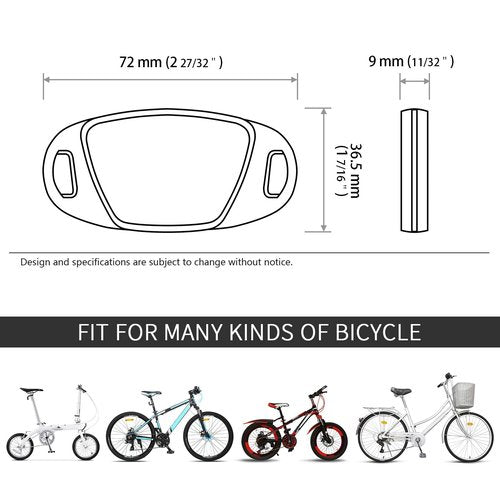MFC PRO Bike Wheel Reflectors, 2PCS Plastic Bicycle Wheel Reflectors for Night Riding, Safety for Road Mountain Bicycle Night Riding (White)